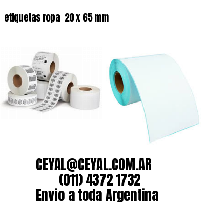 etiquetas ropa  20 x 65 mm