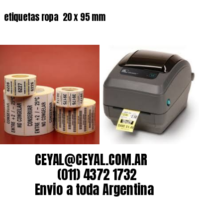 etiquetas ropa  20 x 95 mm