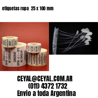 etiquetas ropa  25 x 100 mm