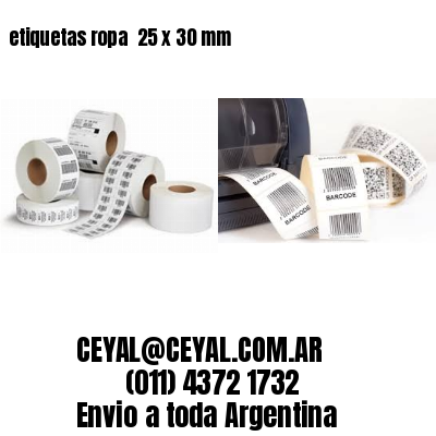 etiquetas ropa  25 x 30 mm