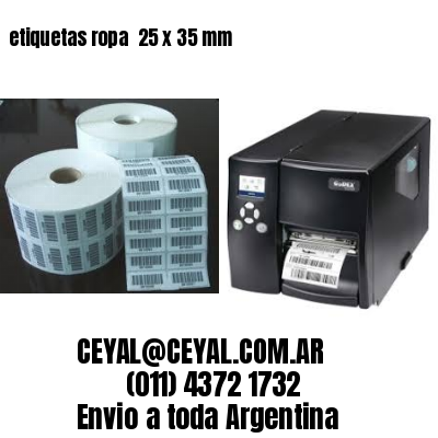 etiquetas ropa  25 x 35 mm
