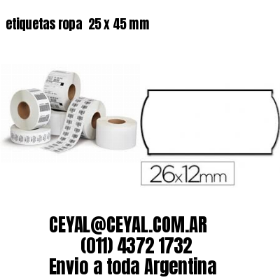 etiquetas ropa  25 x 45 mm