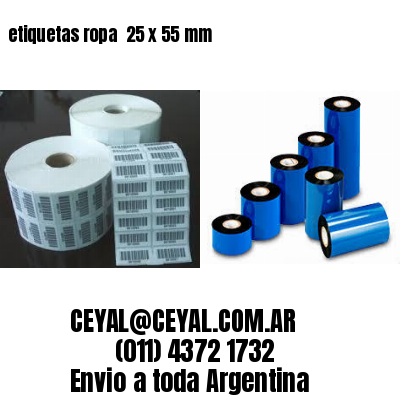 etiquetas ropa  25 x 55 mm