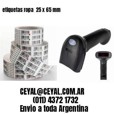 etiquetas ropa  25 x 65 mm