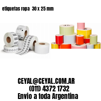 etiquetas ropa  30 x 25 mm