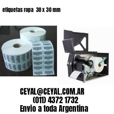etiquetas ropa  30 x 30 mm