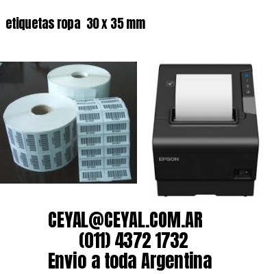 etiquetas ropa  30 x 35 mm