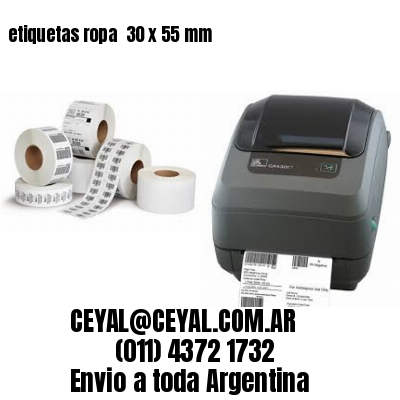 etiquetas ropa  30 x 55 mm