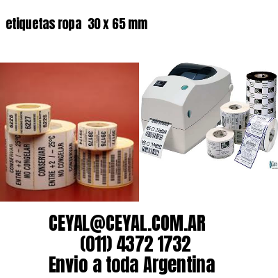 etiquetas ropa  30 x 65 mm