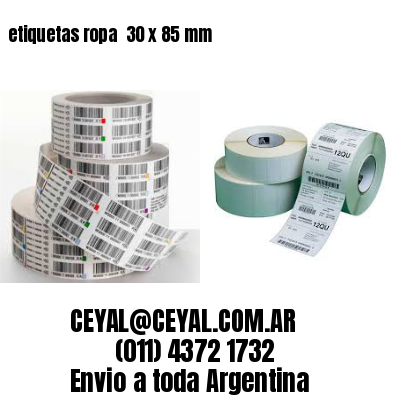 etiquetas ropa  30 x 85 mm