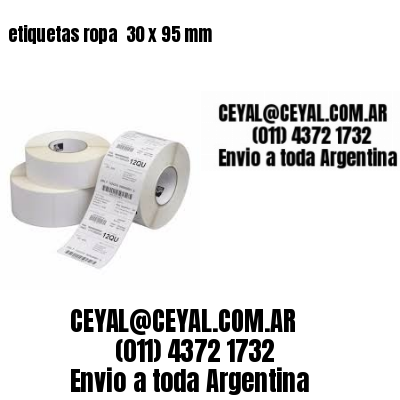 etiquetas ropa  30 x 95 mm