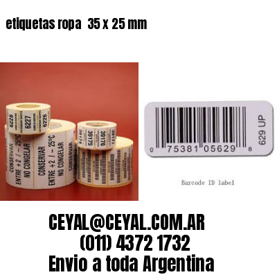 etiquetas ropa  35 x 25 mm