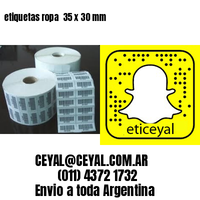 etiquetas ropa  35 x 30 mm