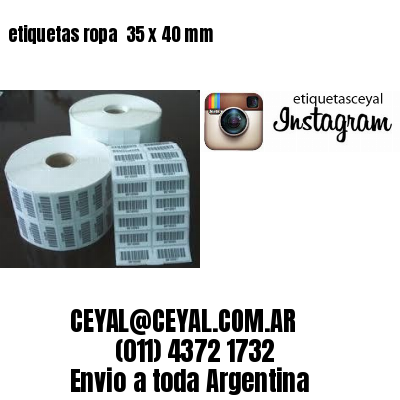etiquetas ropa  35 x 40 mm