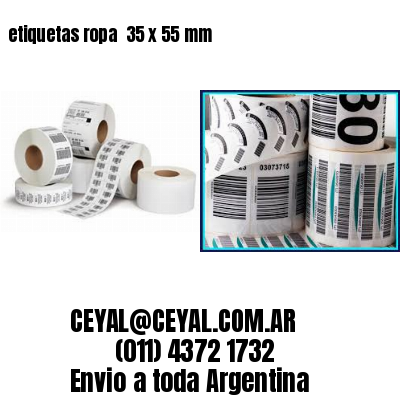 etiquetas ropa  35 x 55 mm
