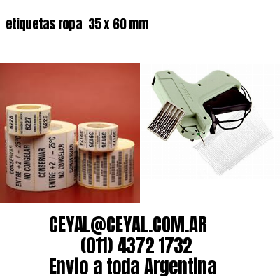 etiquetas ropa  35 x 60 mm