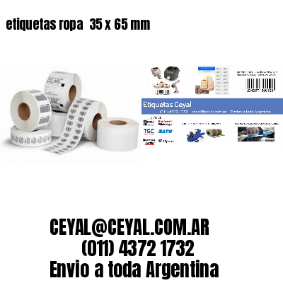 etiquetas ropa  35 x 65 mm