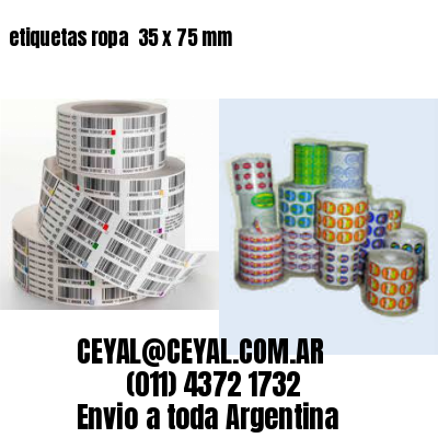 etiquetas ropa  35 x 75 mm