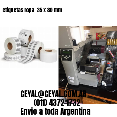 etiquetas ropa  35 x 80 mm