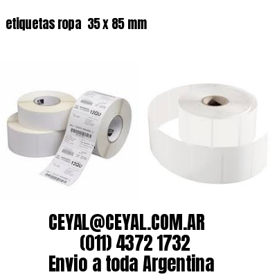 etiquetas ropa  35 x 85 mm