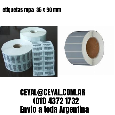 etiquetas ropa  35 x 90 mm