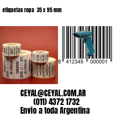 etiquetas ropa  35 x 95 mm