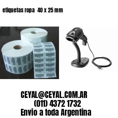 etiquetas ropa  40 x 25 mm