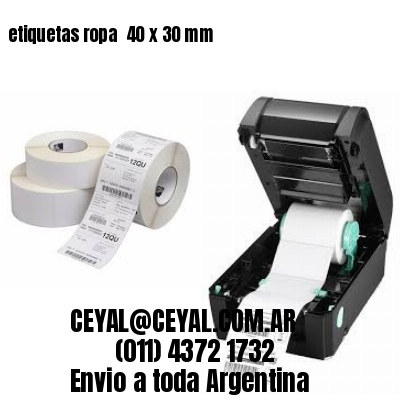etiquetas ropa  40 x 30 mm