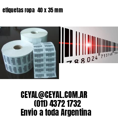 etiquetas ropa  40 x 35 mm