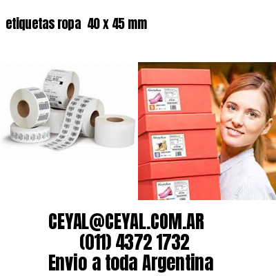 etiquetas ropa  40 x 45 mm