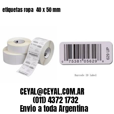 etiquetas ropa  40 x 50 mm