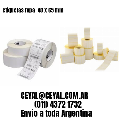 etiquetas ropa  40 x 65 mm