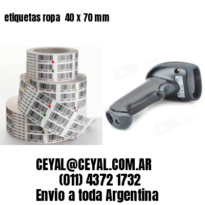 etiquetas ropa  40 x 70 mm