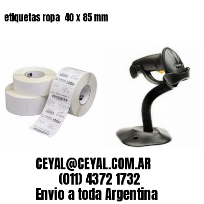 etiquetas ropa  40 x 85 mm