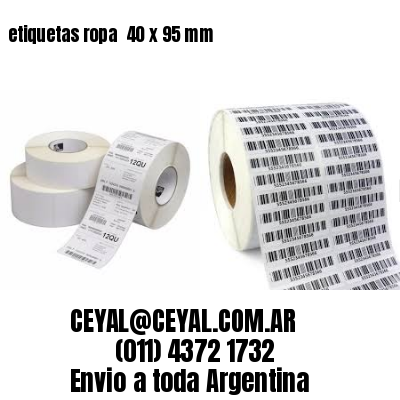 etiquetas ropa  40 x 95 mm