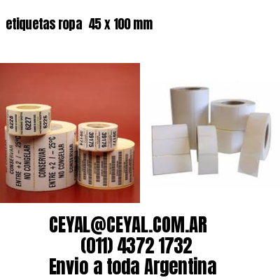 etiquetas ropa  45 x 100 mm
