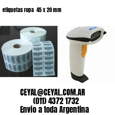 etiquetas ropa  45 x 20 mm