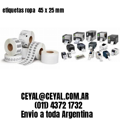 etiquetas ropa  45 x 25 mm