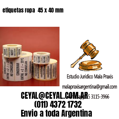 etiquetas ropa  45 x 40 mm