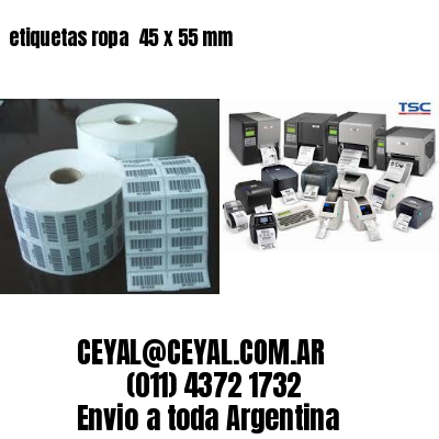 etiquetas ropa  45 x 55 mm