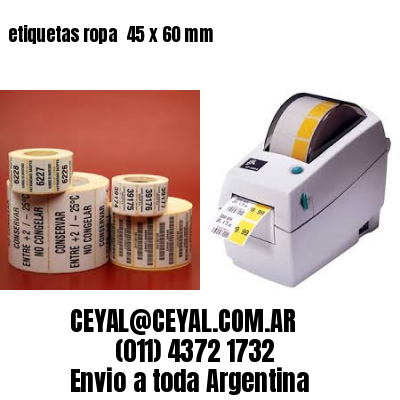 etiquetas ropa  45 x 60 mm