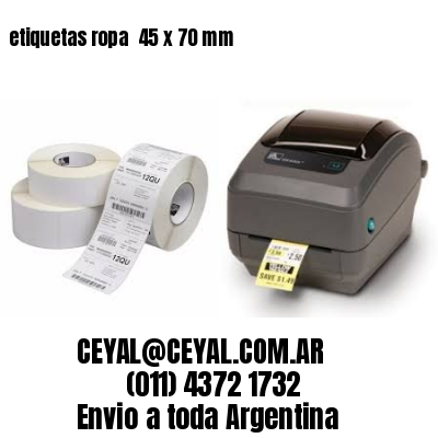 etiquetas ropa  45 x 70 mm