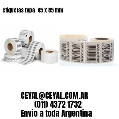 etiquetas ropa  45 x 85 mm