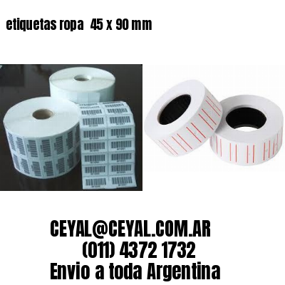 etiquetas ropa  45 x 90 mm