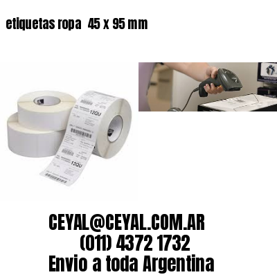 etiquetas ropa  45 x 95 mm