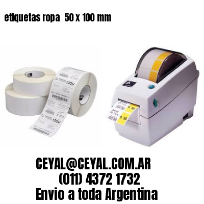 etiquetas ropa  50 x 100 mm