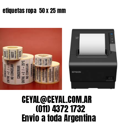 etiquetas ropa  50 x 25 mm