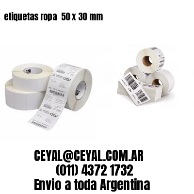 etiquetas ropa  50 x 30 mm
