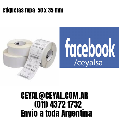 etiquetas ropa  50 x 35 mm