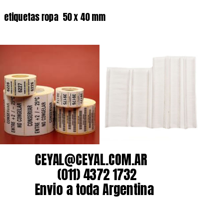 etiquetas ropa  50 x 40 mm